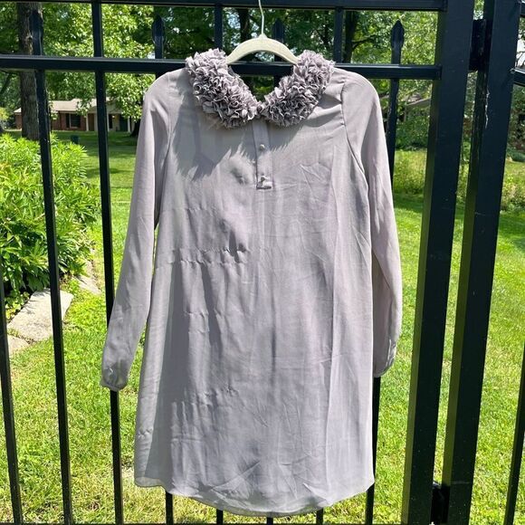 Urban Outfitters Quail Ruffle Trimmed Chiffon Dress NWT - Picture 3 of 13